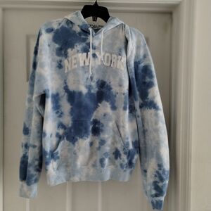 New York Blue Tie-Dye Hoodie
